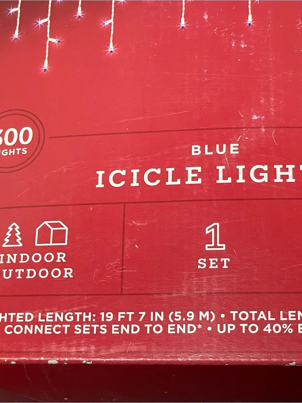 Wondershop Blue Icicle Lights
